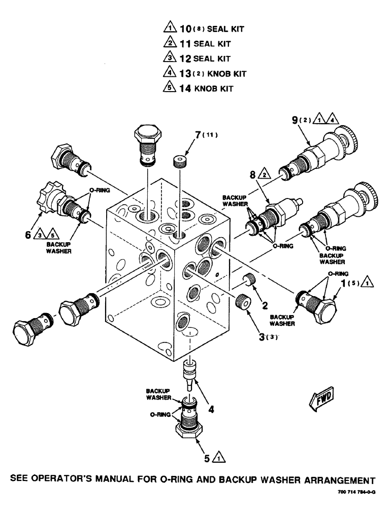 Схема запчастей Case IH 8435 - (8-06) - HYDRAULIC VALVE ASSEMBLY, BALE TENSION, 700714784 HYDRAULIC VALVE ASSEMBLY COMPLETE (07) - HYDRAULICS