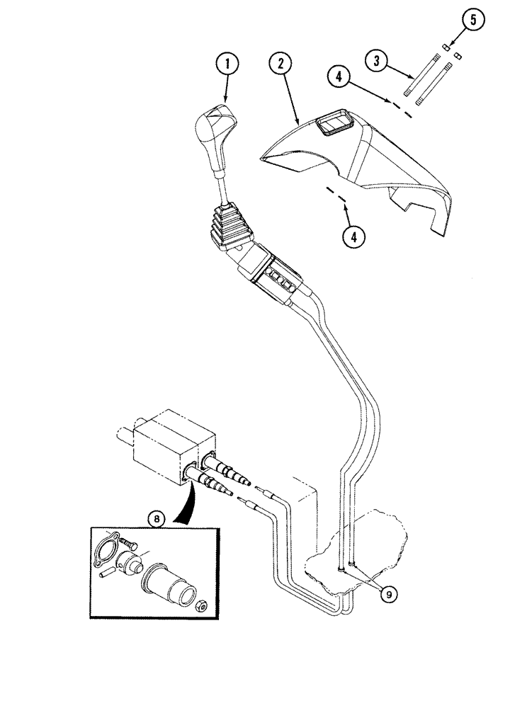 Схема запчастей Case IH L505 - (08-12) - HYDRAULIC CONTROLS MOUNTING 2 Function CX70 - CX100 (08) - HYDRAULICS