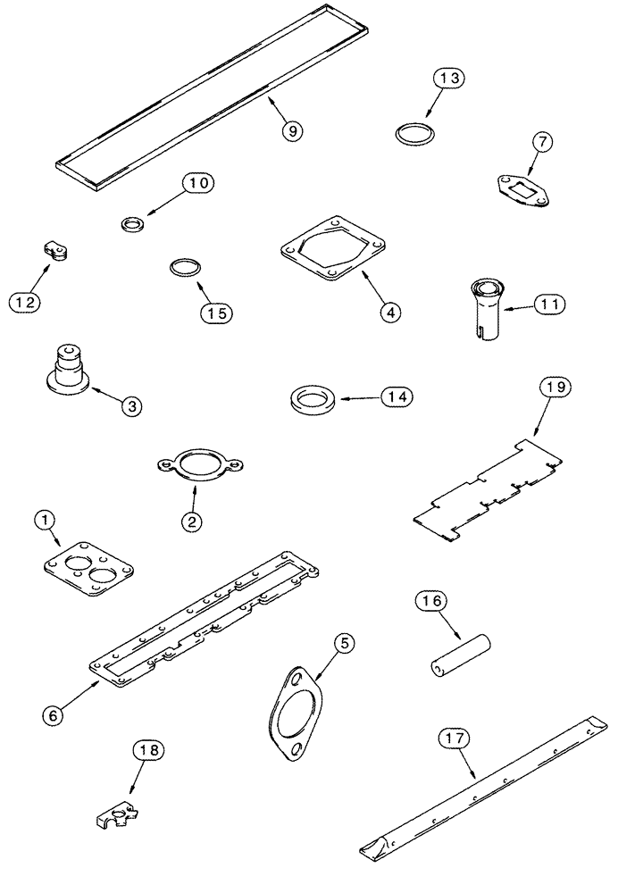 Схема запчастей Case IH 2555 - (02-24) - GASKET KIT (01) - ENGINE