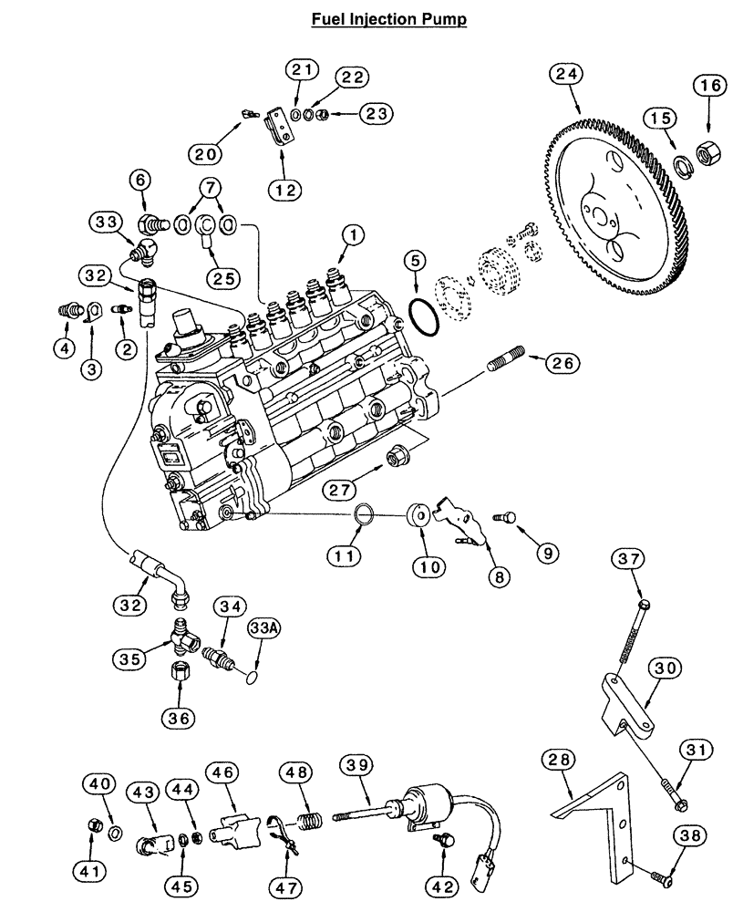 Схема запчастей Case IH SPX3200 - (03-054) - FUEL INJECTION PUMP (10) - ENGINE