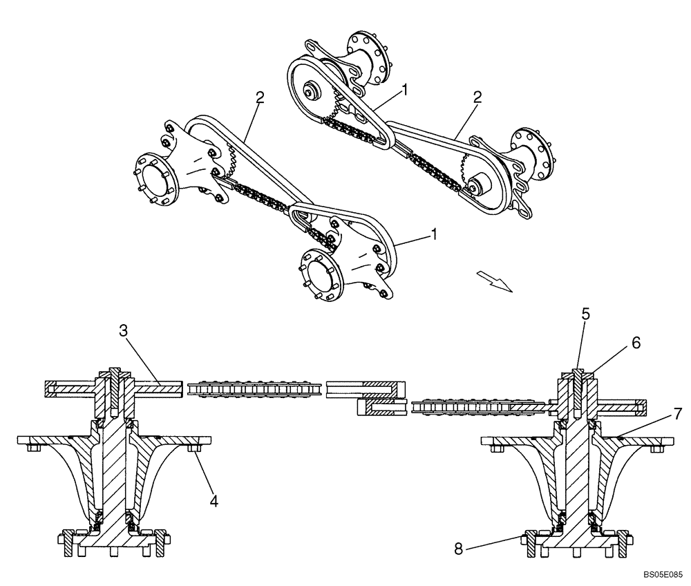 Схема запчастей Case IH 410 - (06-18) - DRIVE LINE (06) - POWER TRAIN