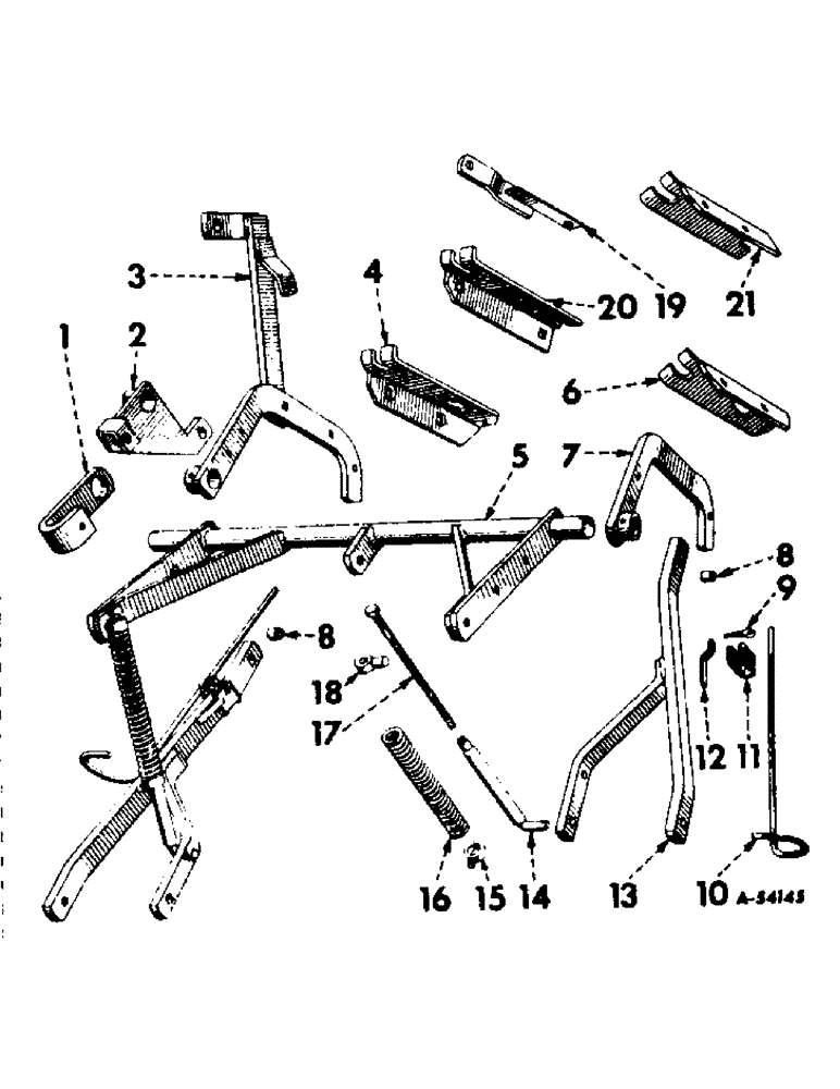 Схема запчастей Case IH 667 - (AF-03) - REAR SECTION ROCKSHAFT AND PARALLEL LINK, NON FAST HITCH 