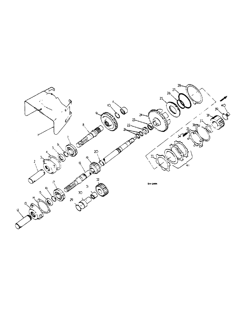 Схема запчастей Case IH 2400 - (07-58) - INDEPENDENT POWER TAKE OFF, DUAL SPEED, UP TO 454/008077, UP TO 2400/000691 (04) - Drive Train