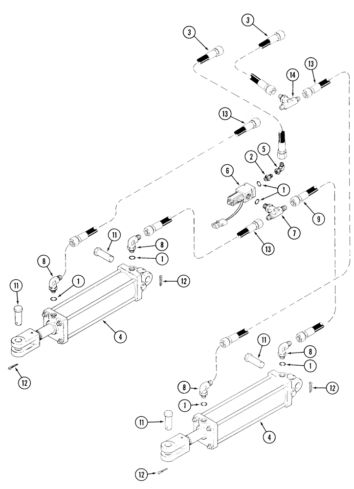 Схема запчастей Case IH 5500 - (8-02) - HYDRAULIC SYSTEM, FOLD CIRCUIT (08) - HYDRAULICS