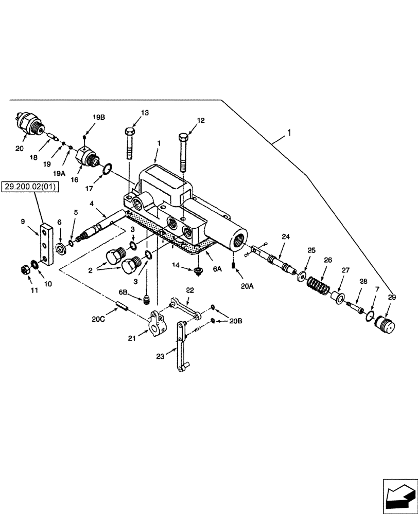 Схема запчастей Case IH 2588 - (29.212.05) - HYDROSTATIC PUMP ASSY - CONTROL VALVE (29) - HYDROSTATIC DRIVE