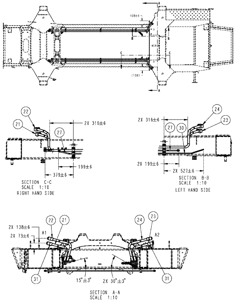 Схема запчастей Case IH SPX3310 - (06-010[01]) - STEEL LINES GROUP Hydraulic Plumbing