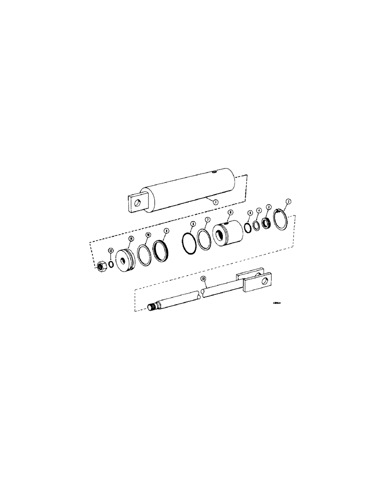 Схема запчастей Case IH 3300-SERIES - (42) - HYDRAULIC RESET CYLINDER 