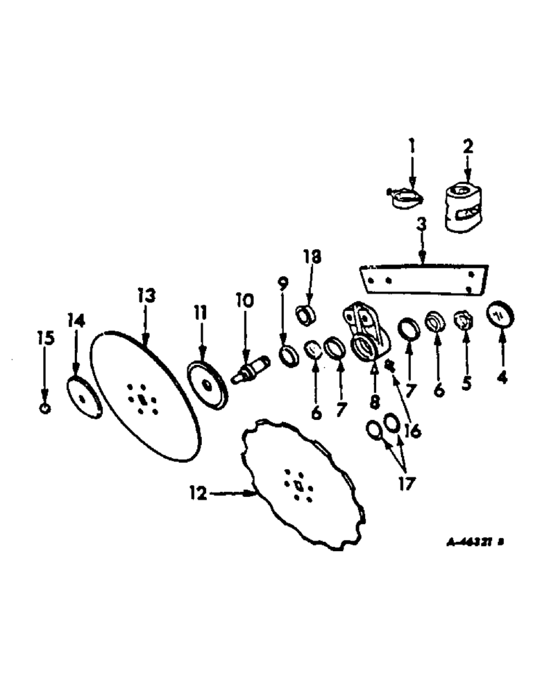 Схема запчастей Case IH 314 - (Q-06) - ROLLING COLTER, SHEAR BOLT, PRECISION BEARING SINGLE ARM 