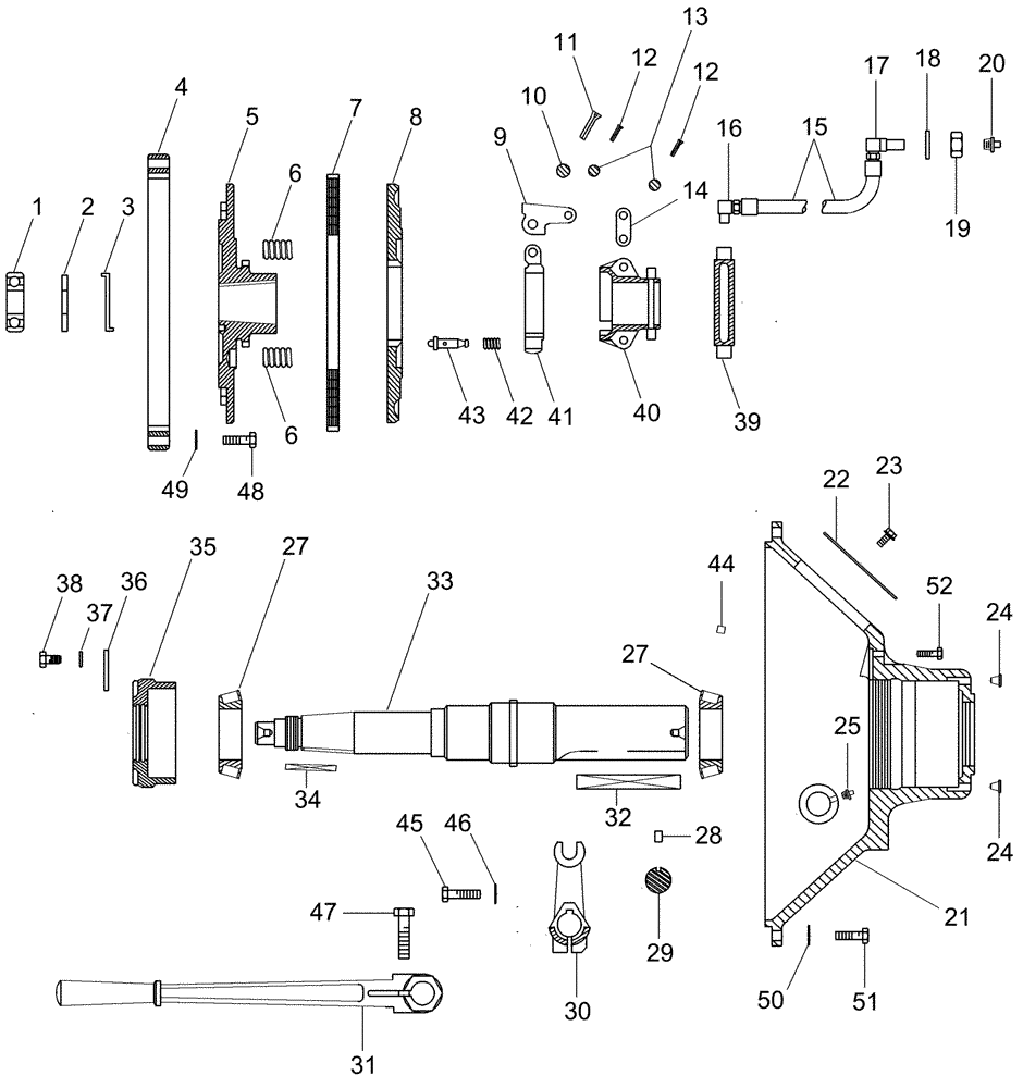 Схема запчастей Case IH P70 - (02-14) - PTO CLUTCH (02) - ENGINE