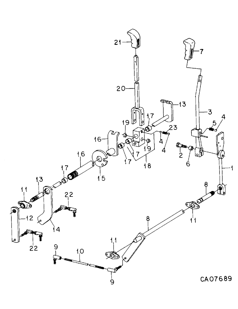 Схема запчастей Case IH 3088 - (07-14) - DRIVE TRAIN, TRANSMISSION CONTROL, EXTERNAL (04) - Drive Train