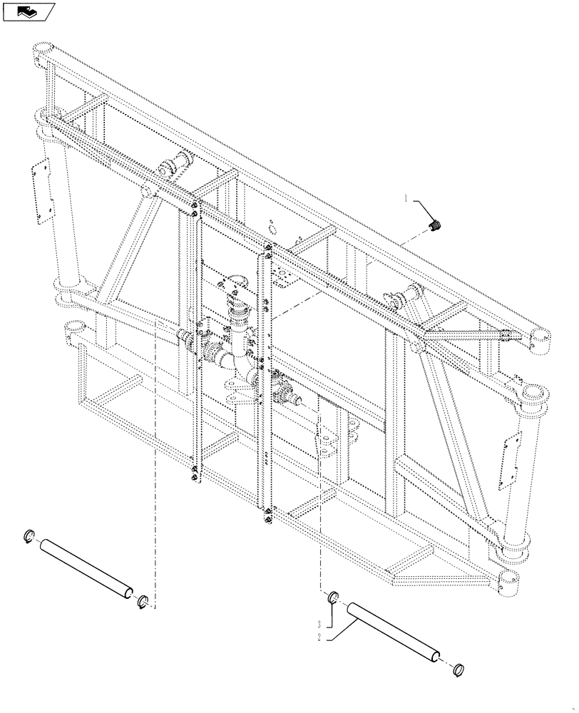 Схема запчастей Case IH 4420 - (09-050) - BOOM PLUMBING GROUP, 6 SECTION CENTER Liquid Plumbing