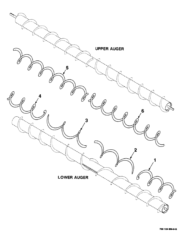 Схема запчастей Case IH 8840 - (6-32) - AUGER SPIRAL (REPLACEMENT - 16 FOOT) (58) - ATTACHMENTS/HEADERS