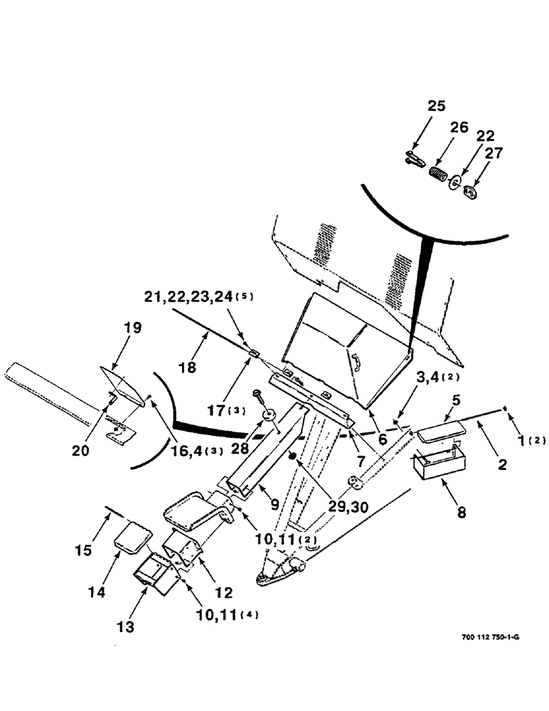 Схема запчастей Case IH 8580 - (07-22) - SHIELDS ASSEMBLY, FRONT (12) - MAIN FRAME