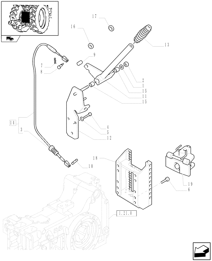 Схема запчастей Case IH PUMA 155 - (1.89.5) - SLIDER TOW HOOK WITH AUTO SWIVEL COUPLING GERMAN TYPE (VAR.330938-330939) (09) - IMPLEMENT LIFT