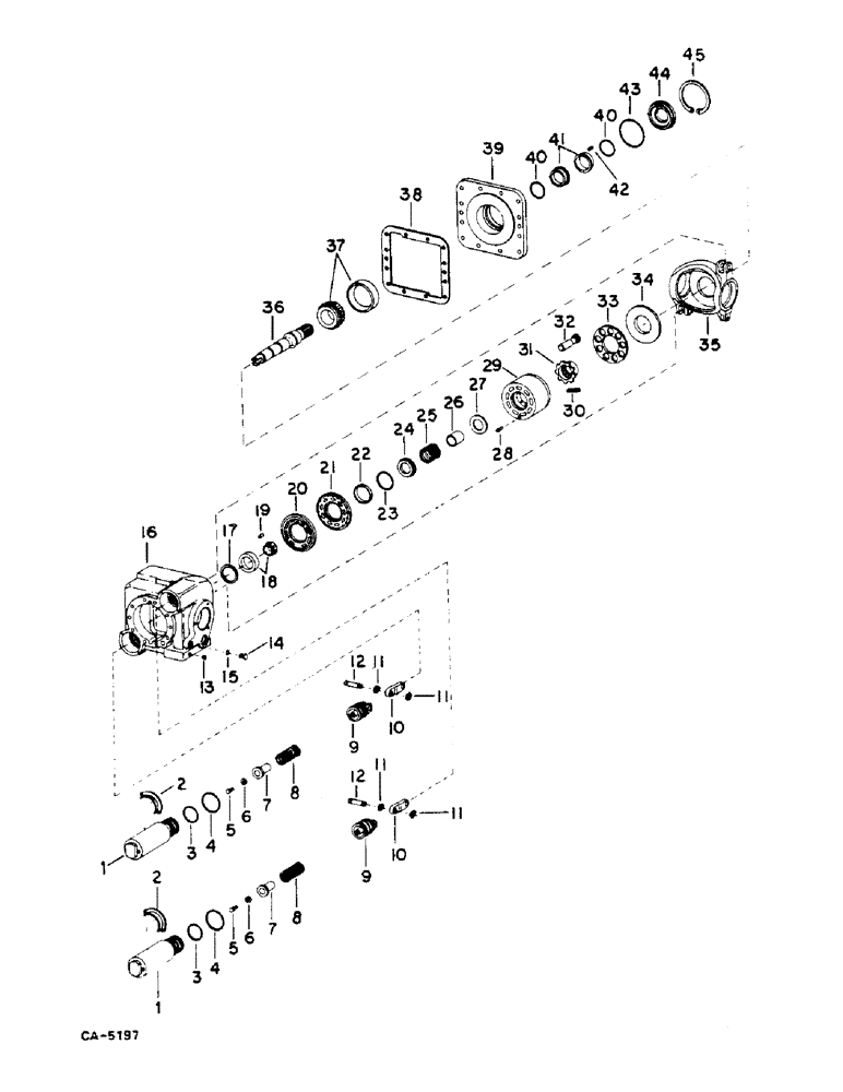 Схема запчастей Case IH 1460 - (10-031) - HYDROSTATIC PUMP, CYLINDER BLOCK, SUNDSTRAND (07) - HYDRAULICS