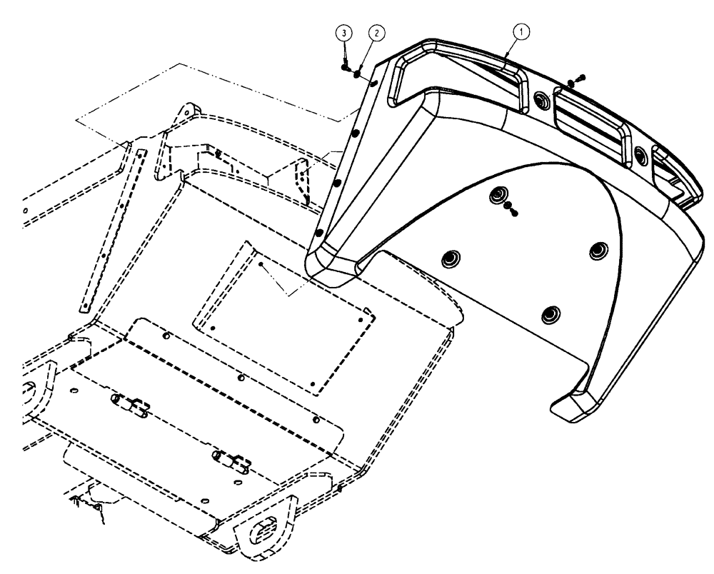 Схема запчастей Case IH FLX4010 - (04-021) - FASCIA GROUP, FRONT Frame & Suspension