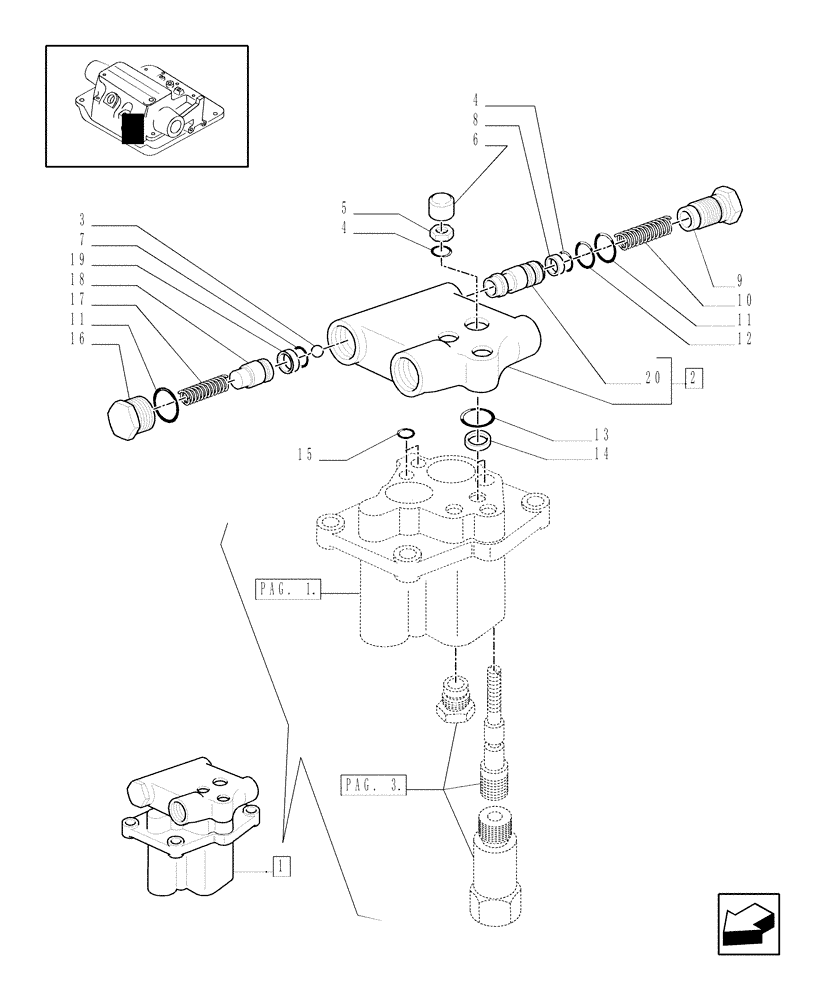 Схема запчастей Case IH MXU110 - (1.82.4/01[02]) - (VAR.350) CCLS FOR TRANSMISSION 16X16 - LS VALVE - BREAKDOWN (07) - HYDRAULIC SYSTEM