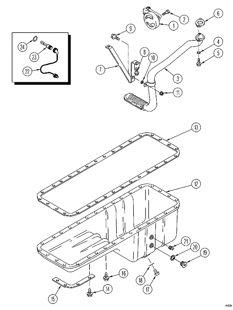 Схема запчастей Case IH FLX3010 - (02-046) - OIL PUMP AND OIL PAN, FLX 3510 (01) - ENGINE