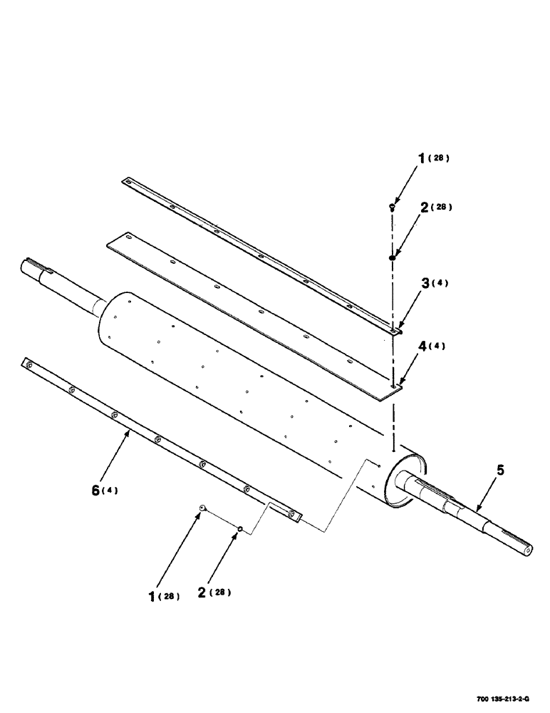 Схема запчастей Case IH RS451 - (6-04) - ROLLER ASSEMBLY, FLAP (14) - BALE CHAMBER