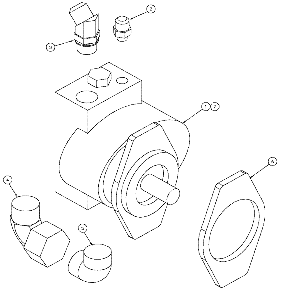 Схема запчастей Case IH 4330 - (06-004) - HYDRAULIC PUMP GROUP (07) - HYDRAULICS