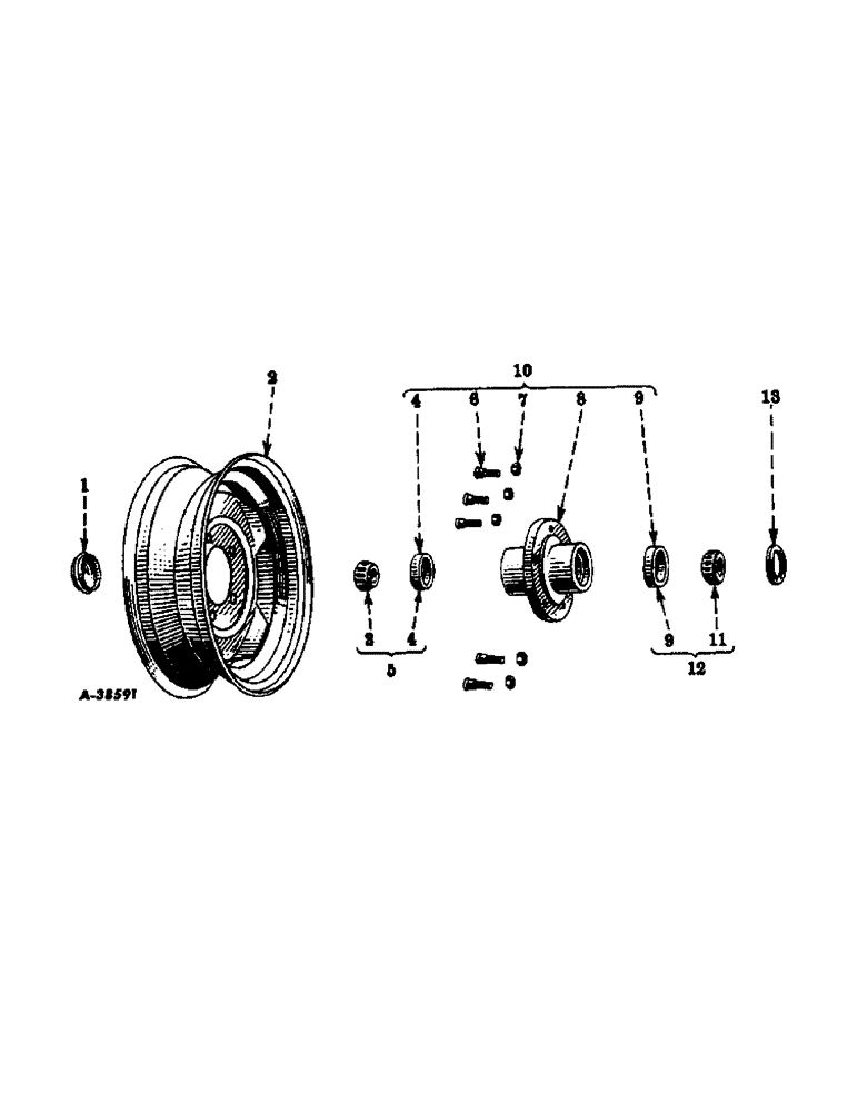 Схема запчастей Case IH VARIOUS - (B-066) - BEARINGS, HUBS AND WHEELS 