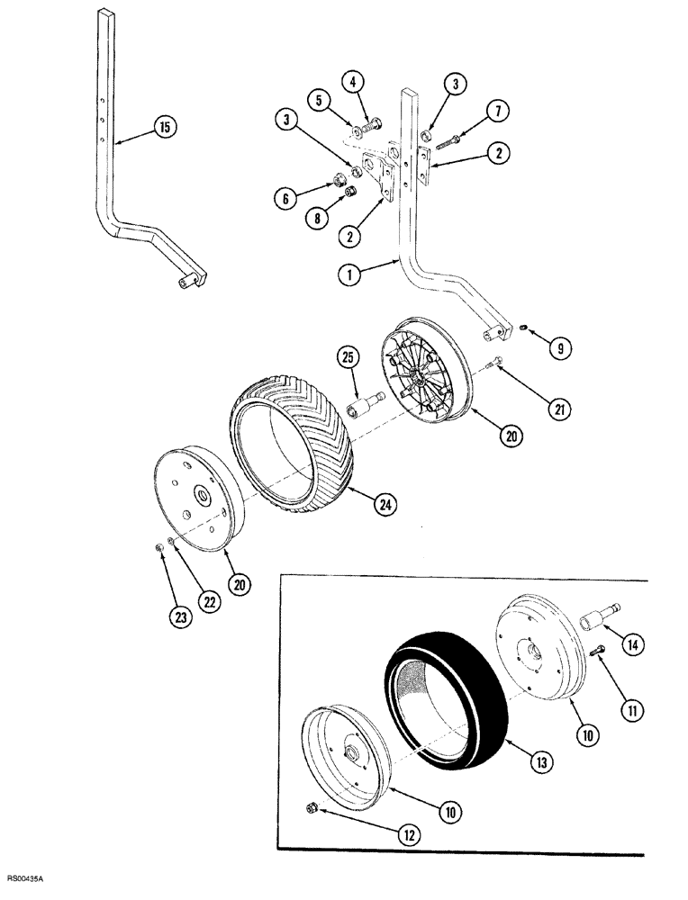 Схема запчастей Case IH 1830 - (09-028) - QUICK ADJUST GAUGE WHEEL No Description