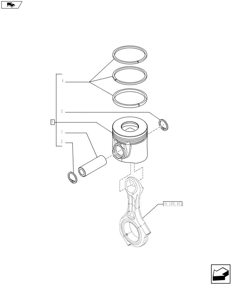 Схема запчастей Case IH F5CE5454C A003 - (10.105.01) - PISTON - ENGINE (504254748) (10) - ENGINE