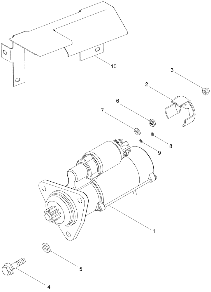 Схема запчастей Case IH 2388 - (04-36) - STARTER ASSY - MOUNTING (06) - ELECTRICAL