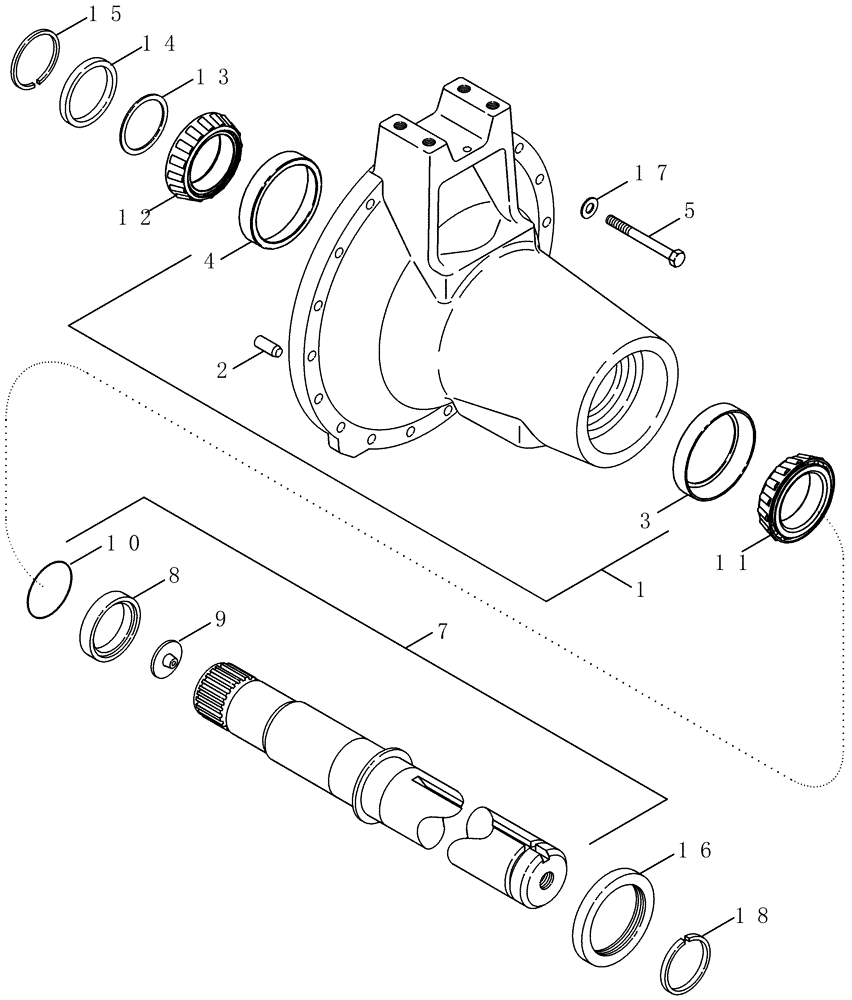 Схема запчастей Case IH MAGNUM 305 - (06-35) - REAR AXLE - 4-1/2 X 120 INCH (06) - POWER TRAIN