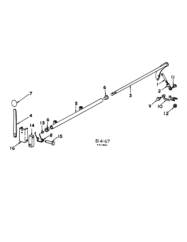 Схема запчастей Case IH 474 - (07-50) - POWER TAKE OFF LEVER AND CONNECTIONS (04) - Drive Train