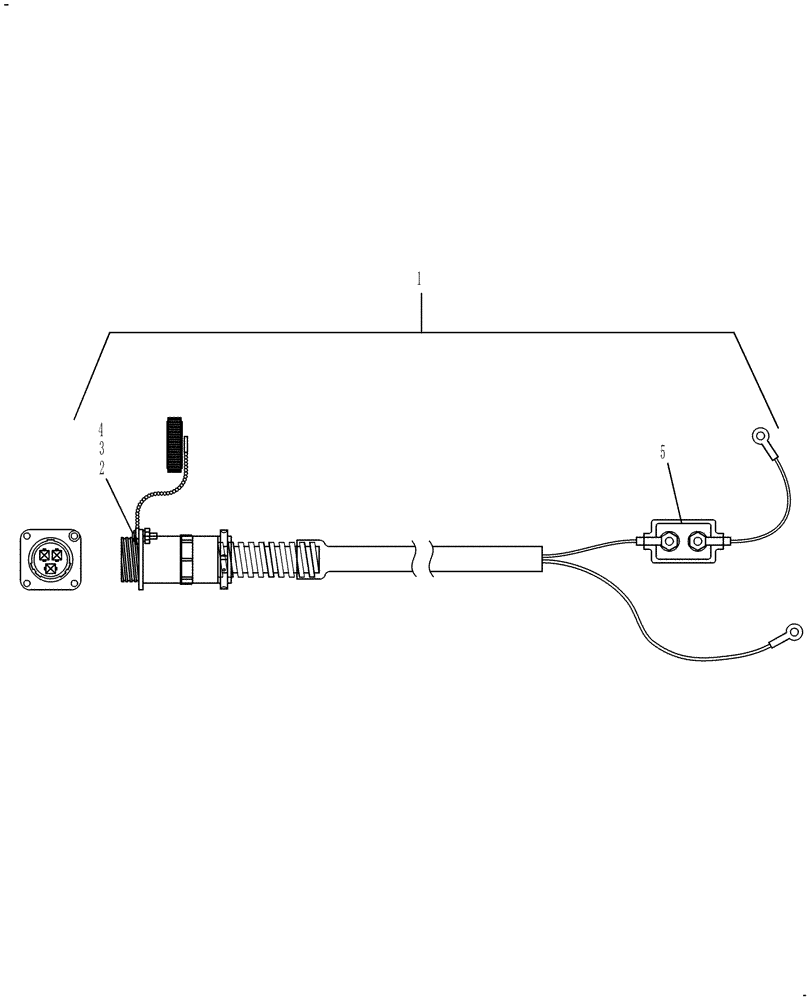 Схема запчастей Case IH RBX563 - (06.45) - TRACTOR POWER POINT CONNECTOR (06) - ELECTRICAL SYSTEMS