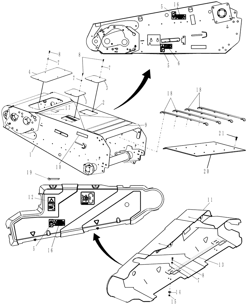 Схема запчастей Case IH AFX8010 - (K.25.E) - FEEDER HOUSING AND SHIELDS K - Crop Processing