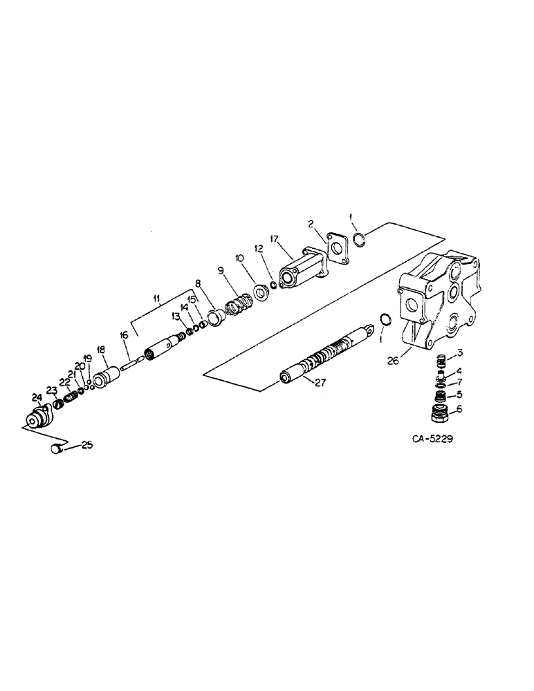 Схема запчастей Case IH 674 - (10-12) - HYDRAULICS, HYDRAULIC CONTROL VALVE, SERIAL NO. 106865 AND ABOVE (07) - HYDRAULICS