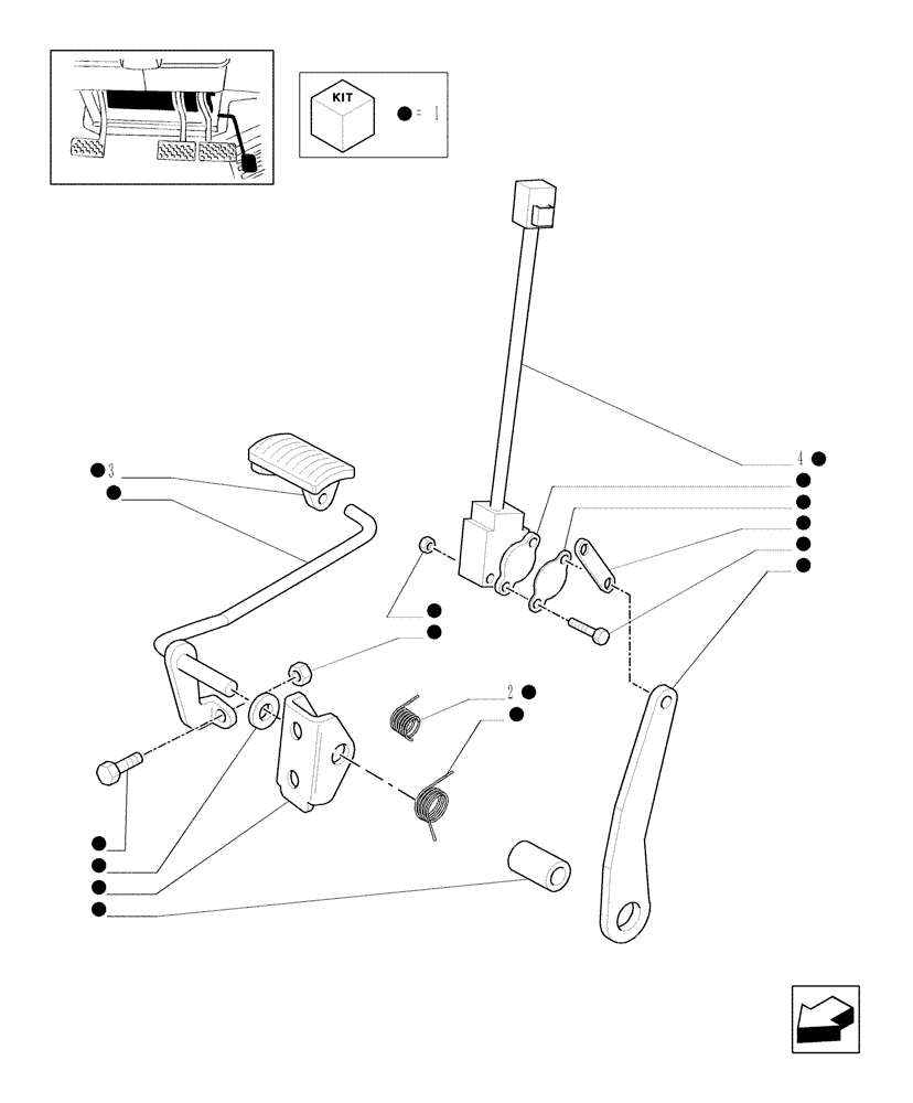 Схема запчастей Case IH MXM175 - (1.95.4/01[01]) - ACCELERATOR PEDAL (10) - OPERATORS PLATFORM/CAB