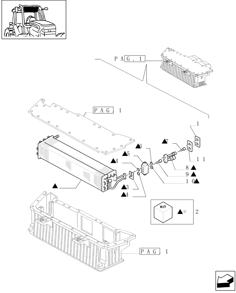 Схема запчастей Case IH MXM175 - (1.94.2/ A[02]) - AIR CONDITIONING BREAKDOWN - C4995 (10) - OPERATORS PLATFORM/CAB