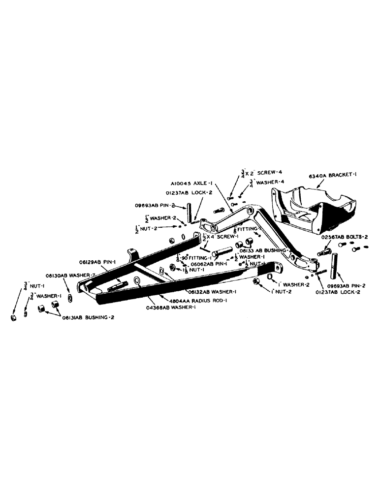 Схема запчастей Case IH 600-SERIES - (096) - FRONT AXLE (06) - POWER TRAIN