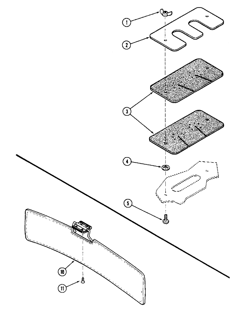 Схема запчастей Case IH 8940 - (9-084) - CAB, REAR ACCESS AND SUNVISOR KITS (09) - CHASSIS/ATTACHMENTS