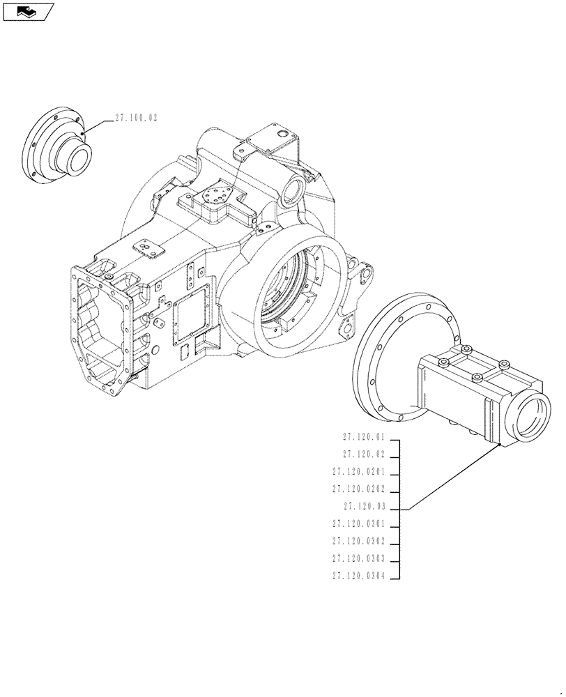 Схема запчастей Case IH PUMA 200 - (27.000.00) - PICTORIAL INDEX - REAR DRIVE AXLE (27) - REAR AXLE SYSTEM