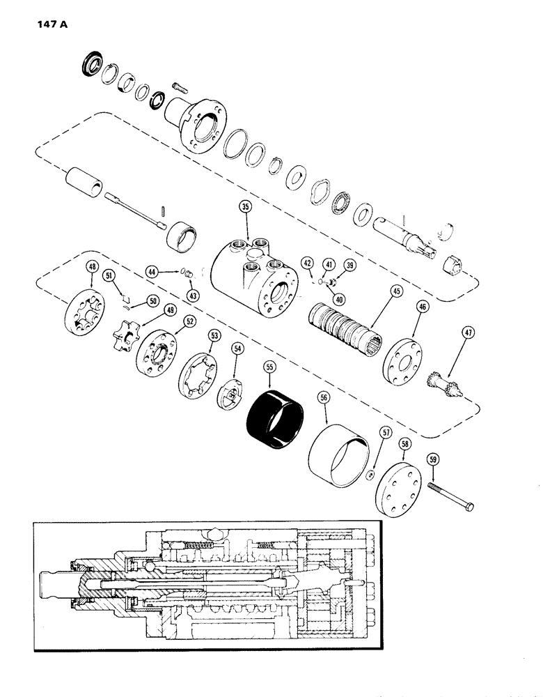 Схема запчастей Case IH 870 - (147A) - A141904 STEERING PUMP, FIRST USED TRACTOR SERIAL NUMBER 8780941 (05) - STEERING