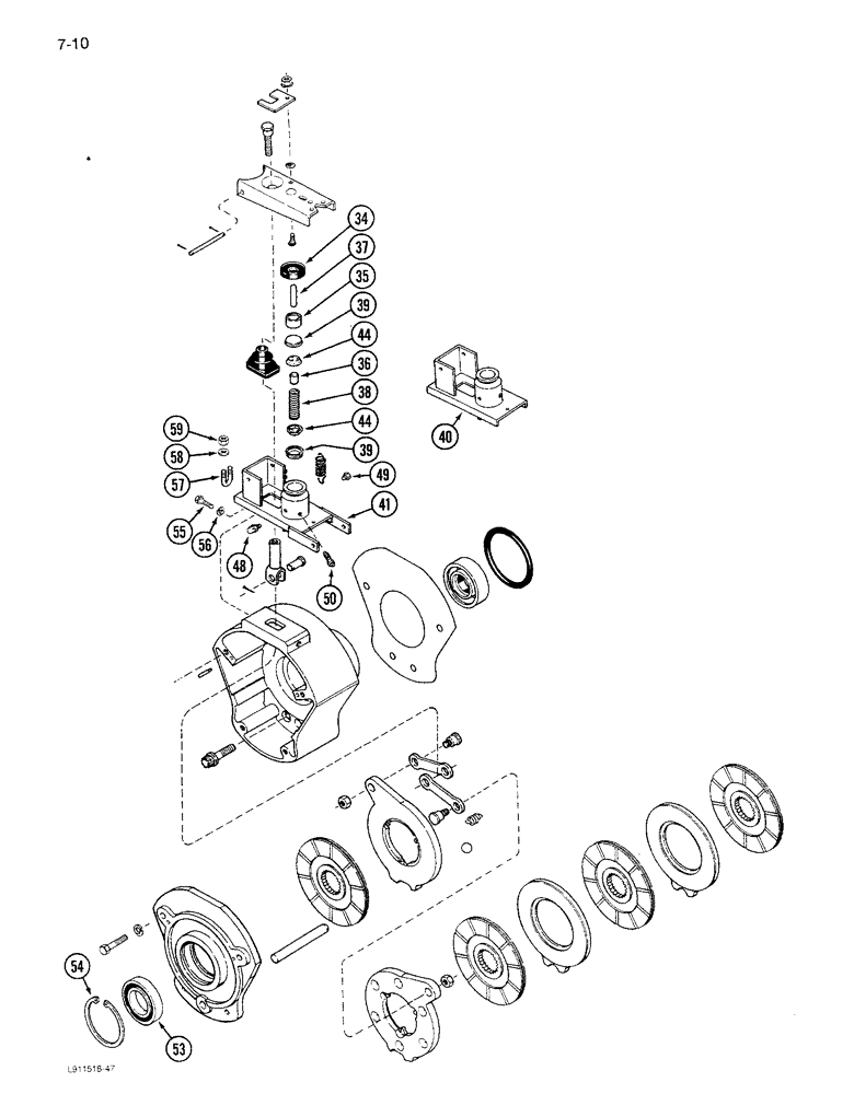 Схема запчастей Case IH 1680 - (7-010) - MASTER BRAKES, P.I.N. JJC0048625 AND AFTER (CONTD) (5.1) - BRAKES