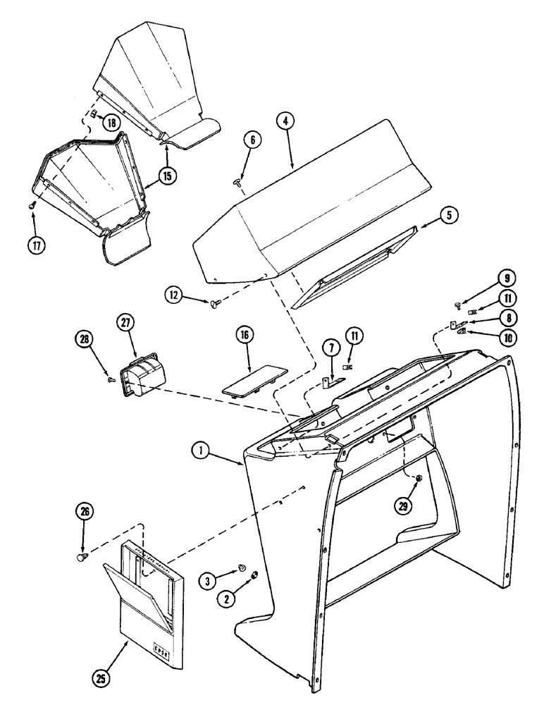 Схема запчастей Case IH 2096 - (9-356) - INSTRUMENT PANEL SHROUD (09) - CHASSIS/ATTACHMENTS