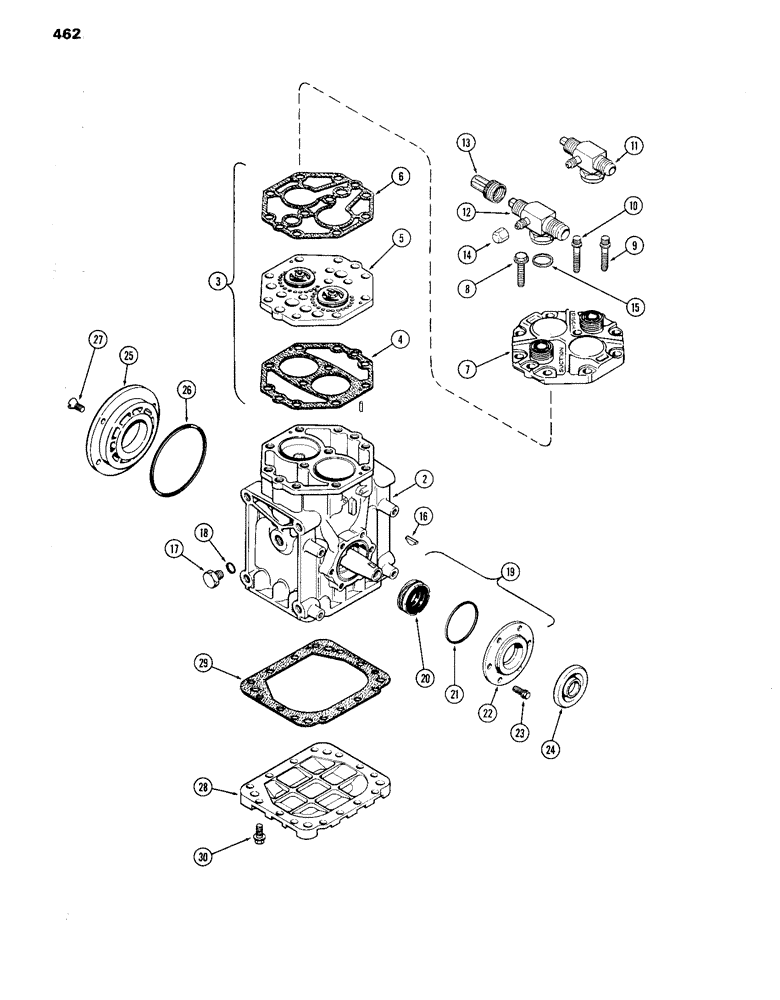 Схема запчастей Case IH 870 - (462) - YORK COMPRESSOR (09) - CHASSIS/ATTACHMENTS