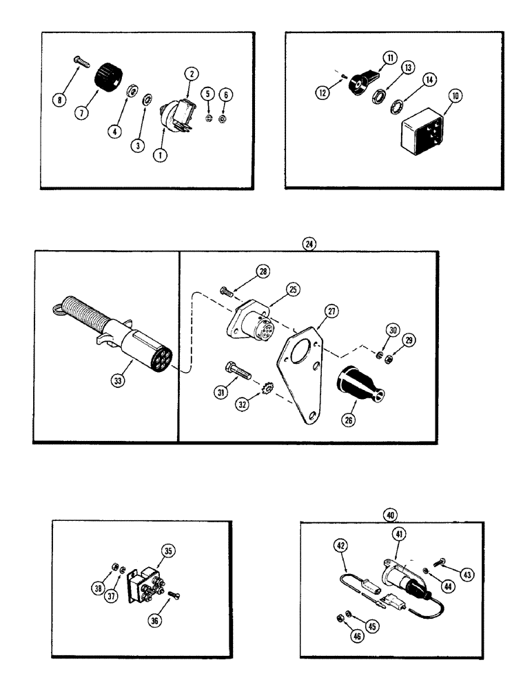 Схема запчастей Case IH 1370 - (086) - ELECTRICAL EQUIPMENT MOUNTING (04) - ELECTRICAL SYSTEMS