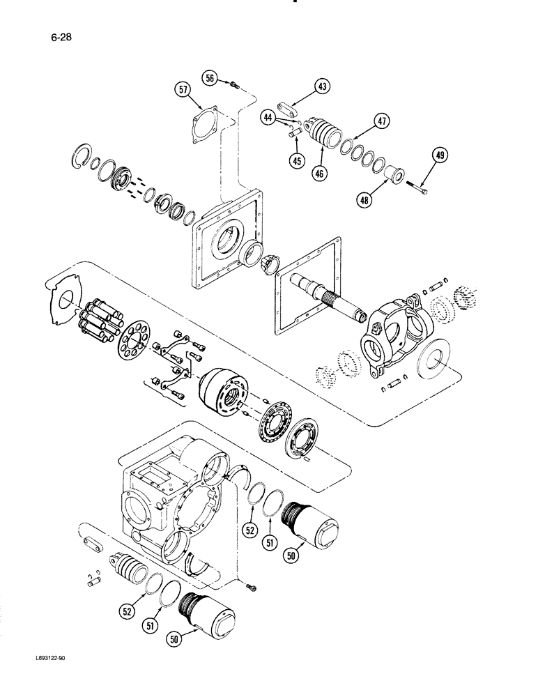 Схема запчастей Case IH 1670 - (6-28) - HYDROSTATIC MOTOR, (CONT) (03) - POWER TRAIN