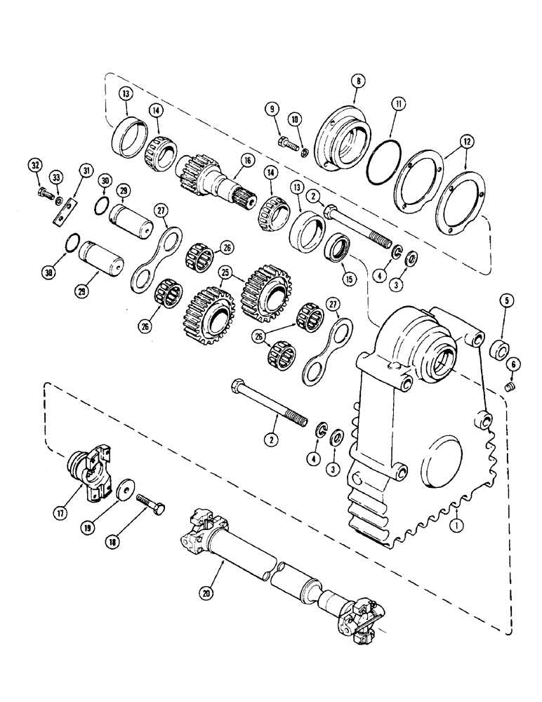 Схема запчастей Case IH 2870 - (240) - PTO INPUT SHAFT AND IDLER (06) - POWER TRAIN