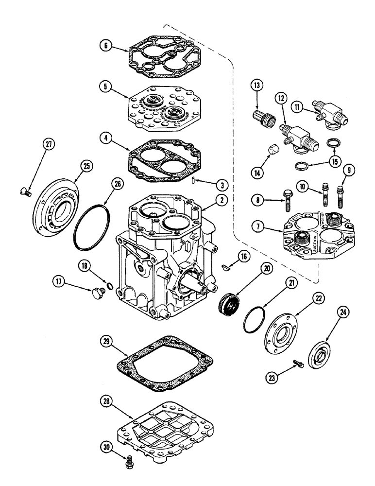 Схема запчастей Case IH 2090 - (9-618) - AIR CONDITIONING, AIR COMPRESSOR (09) - CHASSIS/ATTACHMENTS