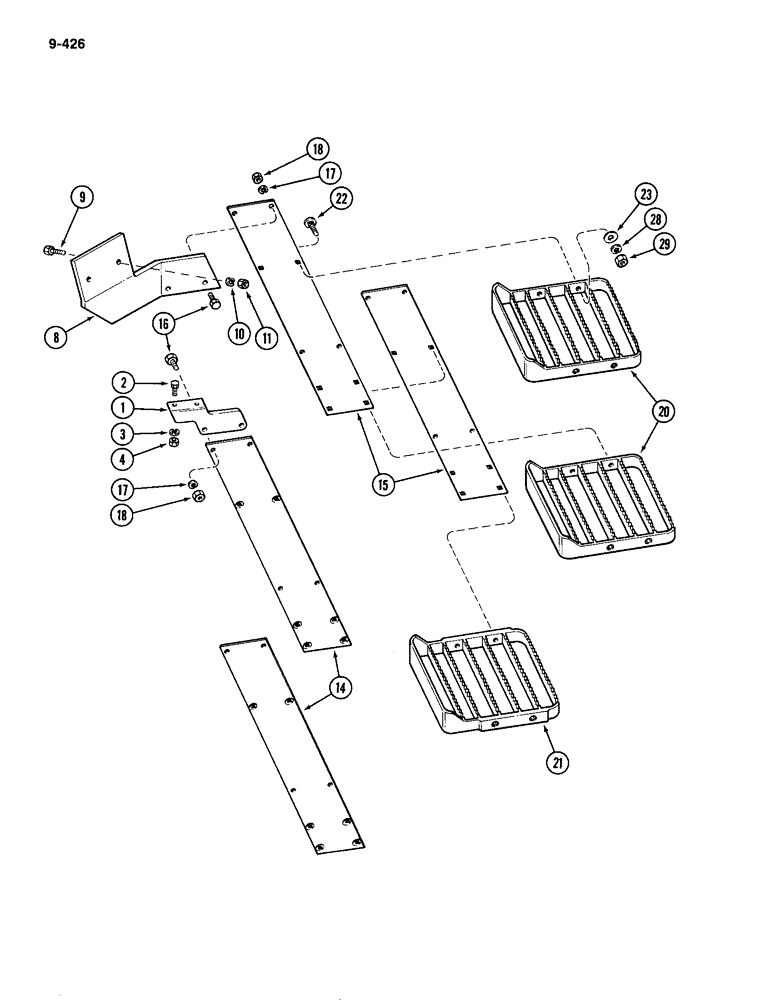 Схема запчастей Case IH 2094 - (9-426) - STEPS (09) - CHASSIS/ATTACHMENTS