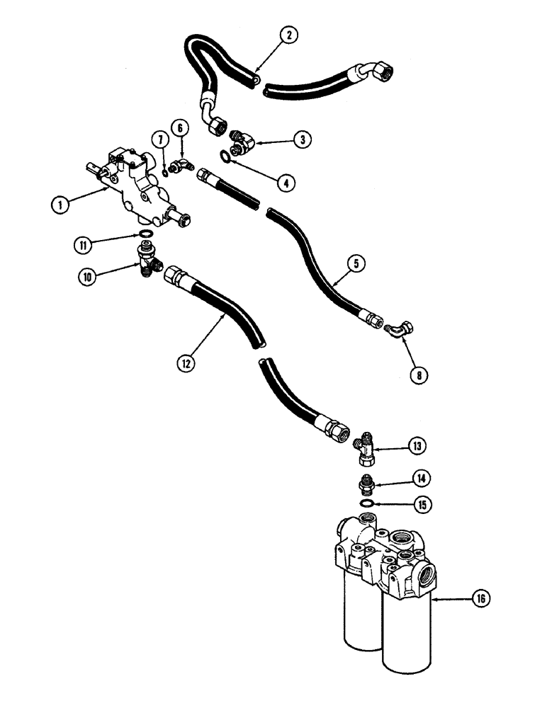 Схема запчастей Case IH 4890 - (8-320) - HITCH CONTROL VALVE CIRCUITRY, PRIOR TO P.I.N. 8860450 (08) - HYDRAULICS