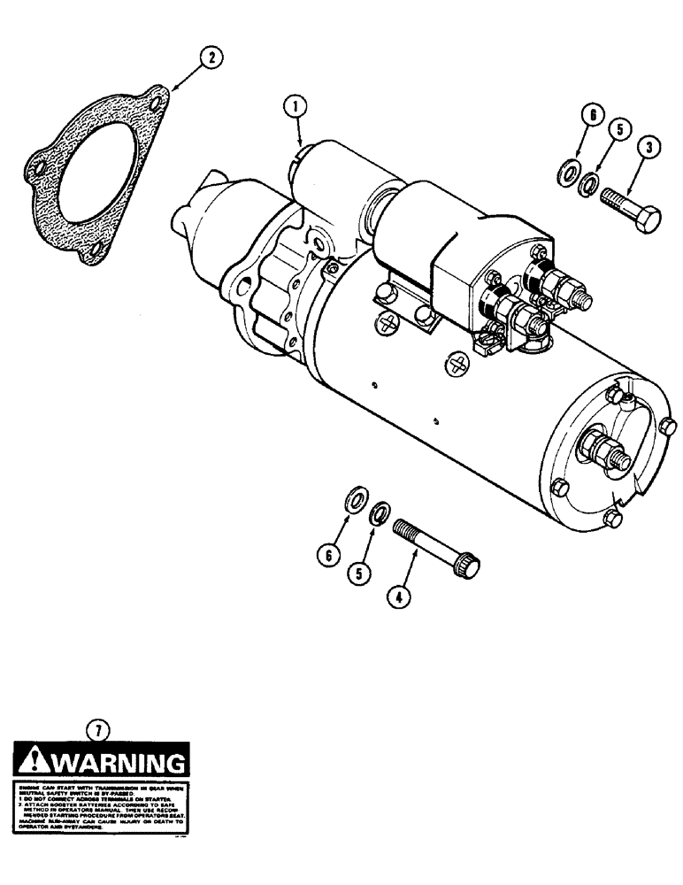 Схема запчастей Case IH 3294 - (4-088) - STARTER MOUNTING (04) - ELECTRICAL SYSTEMS