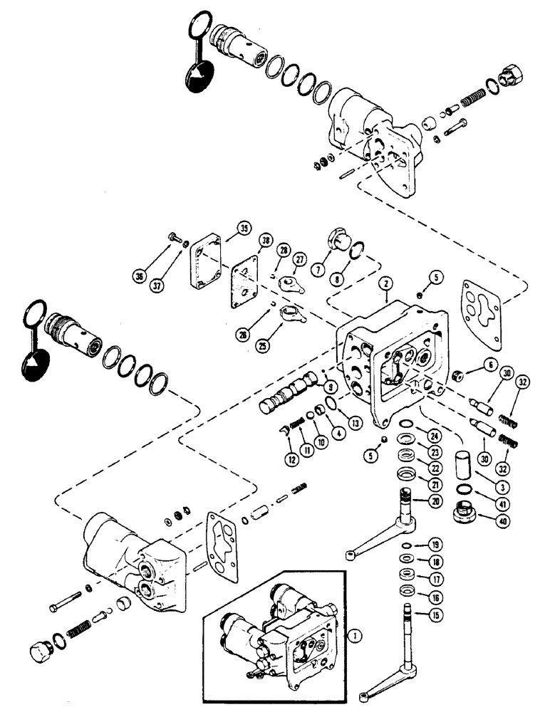 Схема запчастей Case IH 2670 - (366) - A141378 REMOTE HYDRAULIC VALVE, WITHOUT RELIEF VALVE, USED TRACTOR SN 8763920 TO 8786558 (08) - HYDRAULICS